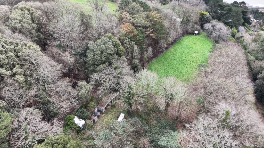Lot: 16 - EXMOOR EDGE PASTURE WITH MAINS WATER AND VIEWS - Birds-eye-view of the meadow